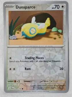 Dunsparce #120/159 Journey Together 2025 Reverse Holo Pokemon TCG - Image 1