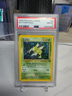 Scyther 1999 Pokemon Jungle **Holo** 10/64 PSA 8 (Near Mint - Mint) - Image 1