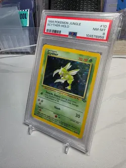 Scyther 1999 Pokemon Jungle **Holo** 10/64 PSA 8 (Near Mint - Mint) - Image 3