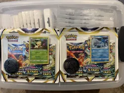 Pokemon TCG Brilliant Stars 3-Pack Blister Leafeon & Glaceon Set of 2 (6 Packs) - Image 1
