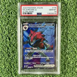 2025 POKEMON JTG EN-JOURNEY TOGETHER ULTRA RARE #175 N'S ZOROARK EX PSA 10 - Image 1