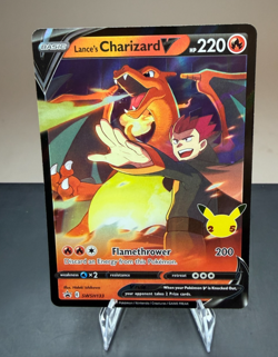 Lance's Charizard V SWSH133 Celebrations Black Star Promo Pokemon TCG NM - Image 1