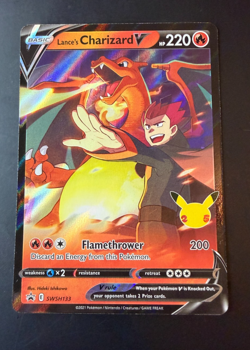 Lance's Charizard V SWSH133 Celebrations Black Star Promo Pokemon TCG NM - Image 3