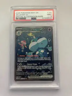 2025 Pokemon Jellicent EX Special Illustration Rare White Flare 168/086 PSA 9 - Image 1