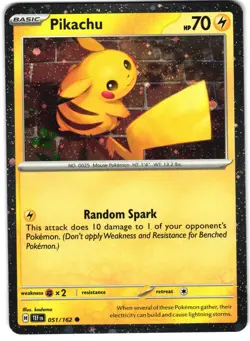 Pikachu Cosmos Holo 51/162 Pokemon SV: Temporal Forces - Image 1