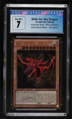 GSCR - Slifer the Sky Dragon 1st Ed. YuGiOh Premium Gold CGC 7 - Image 1