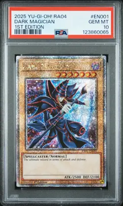 Yugioh PSA 10 2025 Dark Magician RA04-EN001 QCR 1st Edition - Image 1