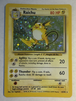 Pikachu 58/102 & Raichu 14/102 Lot Of 2 Base set Pokemon Cards Vintage LP - Image 4