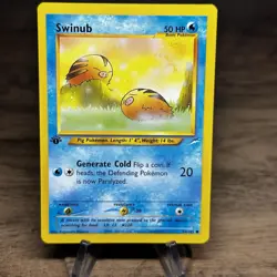 Swinub - 84/105 - 1st Edition Neo Destiny Set - Pokemon Card - NM - Image 1