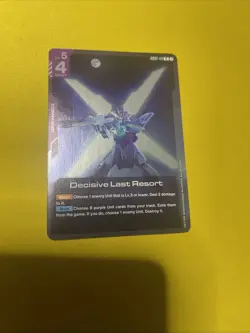 Gundam TCG Card Game Dual Impact Foil Rare GD02 R-111 Decisive Last Resort NM - Image 1