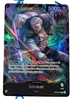 One Piece Card Game Smoker Op02-093 Alt Art Leader Paramount War English - Image 2