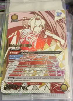 Sealed Edward Elric Rare Battle Card Union Arena Fullmetal Alchemist FMA Top 4 - Image 1