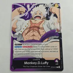 Monkey.D.Luffy OP09-061 ENG NM Leader Emperors In New World One Piece Card Game - Image 2
