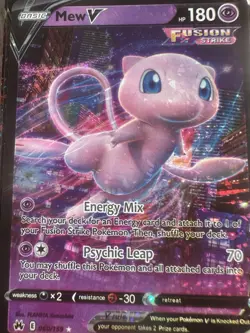 Mew V Gold Foil Fan Art Pokemon Display Card Near Mint - Image 1