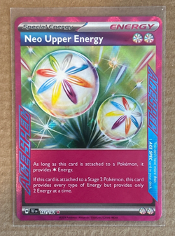 Neo Upper Energy - Temporal Forces #162/162 Rare Holo 2024 Pokemon Trading Card. - Image 1