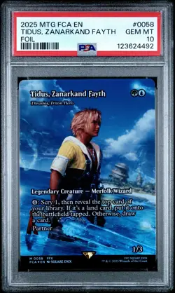 4492 Tidus Zanarkand Fayth 2025 MTG Final Fantasy FCA #0058 Foil PSA 10 - Image 1