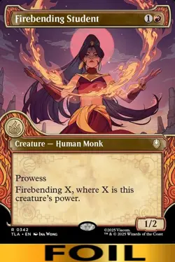 1x - Firebending Student - FOIL SHOWCASE #342 - Avatar: The Last Airbender MTG - Image 1