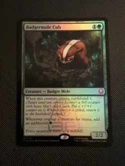WOTC Avatar: The Last Airbender Badgermole Cub (MR) (Foil) NM - Image 1