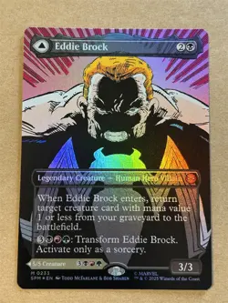 mtg borderless foil Eddie Brock - Venom Lethal Protector, Spiderman, unplayed - Image 1