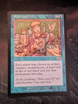 Show and Tell Urza's Saga Regular Light Play MTG Magic - Image 1