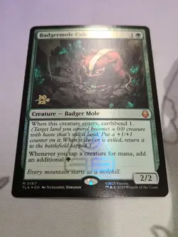 Prerelease FOIL BADGERMOLE CUB mtg NM The Last Airbender (#02) Mythic - Image 2