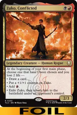 1x - Zuko, Conflicted - FOIL #253 - Avatar: The Last Airbender - NM MTG - Image 1