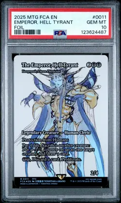 4487 The Emperor Hell Tyrant 2025 MTG Final Fantasy #0011 Foil PSA 10 - Image 1