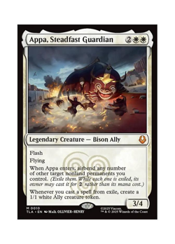 Magic the Gathering MTG TLA Appa, Steadfast Guardian 10 Regular Near Mint - Image 1