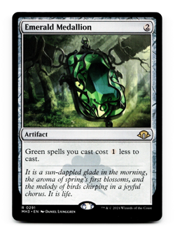 Emerald Medallion [Modern Horizons 3] MTG Magic - NM/M - Image 1