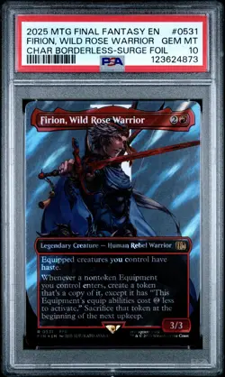 4873 Firion Wild Rose Warrior 2025 MTG Final Fantasy #0531 Surge Foil PSA 10 - Image 1