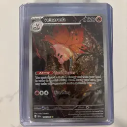 Pokemon TCG Black Bolt Volcarona Illustration Rare Card 100/086 Near Mint - Image 1