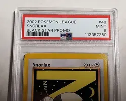 PSA 9 MINT Pokemon League Snorlax Z # 49 WOTC Black Star Promo Card 2002 - Image 2