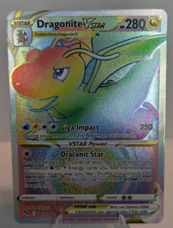 Pokemon Go Dragonite VSTAR Rainbow Secret Rare Card 81/78 NM - Image 1