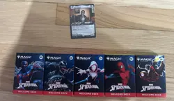 MAGIC THE GATHERING NYCC 2025 SPIDER-MAN WELCOME DECK SET OF 5 WITH PROMO CARD - Image 1