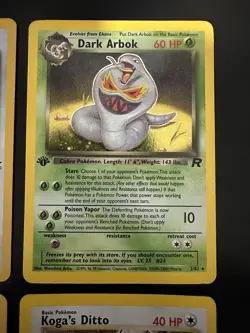 4 Card Vintage Rare Pokemon Lot W/ 1st Edition Holo Promo + Kogas Ditto Holo JP - Image 3