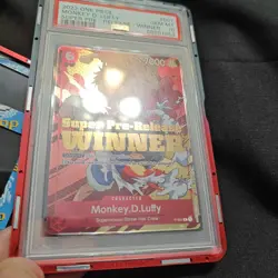 One Piece Card 2022 Super Pre-Release Winner P-001 Monkey D. Luffy PSA 10 - Image 4