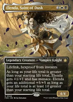 1x Elenda, Saint of Dusk ~~ Borderless NM-Mint, English Foundations MTG Magic - Image 1
