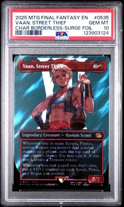 3124 Vaan Street Thief 2025 MTG Final Fantasy #0535 Surge Foil PSA 10 - Image 1