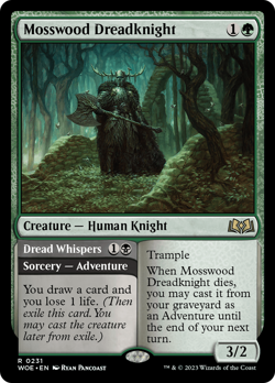 Mosswood Dreadknight // Dread Whispers - WOE #231 | NORMAL | NM | MTG - Image 1