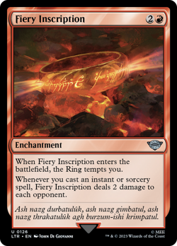 Fiery Inscription - LTR #126 | NORMAL | NM | MTG - Image 1