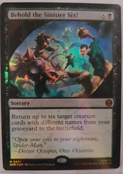 FOIL Behold the Sinister Six! 0051 Mythic Spider-Man MTG NM SPM - Image 1