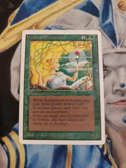 Verduran Enchantress MTG Unlimited Rare Green Creature Heavily Played x1 GG2 - Image 1