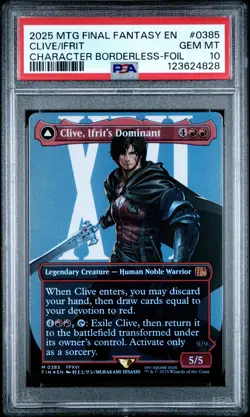 4828 Clive Ifrit Dominant 2025 MTG Final Fantasy #0385 Character Foil PSA 10 - Image 1