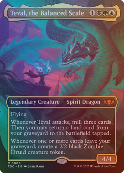 Teval, the Balanced Scale - TDC #8 | FOIL | NM | MTG | BORDERLESS | FULL ART - Image 1