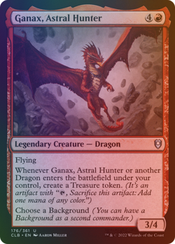 Ganax, Astral Hunter - CLB #176 | FOIL | NM | MTG - Image 1