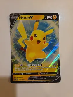 Pokemon TCG Pikachu V Pokemon Oversized Promos SWSH198 Holo Promo - Image 1