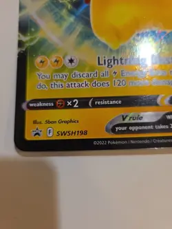 Pokemon TCG Pikachu V Pokemon Oversized Promos SWSH198 Holo Promo - Image 2