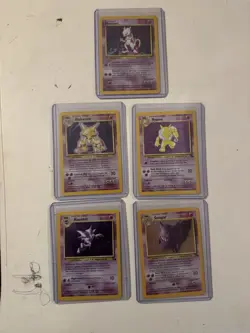 Vintage Base Set Fossil Mewtwo Gengar Haunter Hypno and Alakazam Bundle Pokemon - Image 1