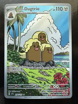 Pokemon Alolan Dugtrio 208/191 Surging Sparks Holo Illustration Rare (NM) - Image 1