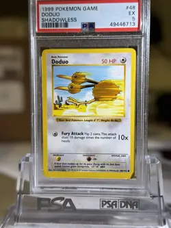 1999 Pokemon Game 48/102 WOTC Doduo Shadowless PSA 5 - Image 1
